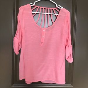 Peach lightweight blouse in small